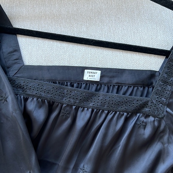 Black aritzia low neck blouse size small - Picture 3 of 3